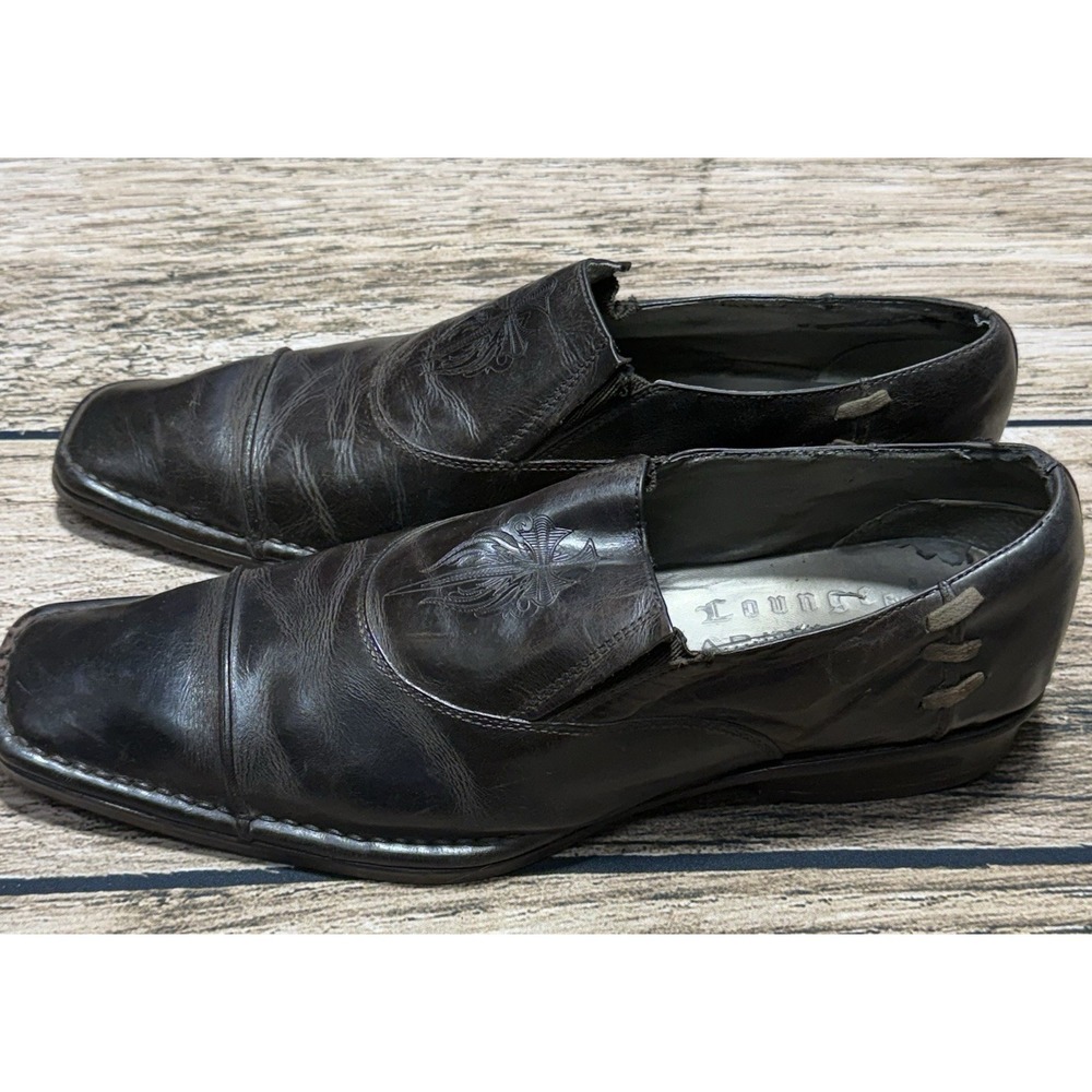 Lounge by Mark Nason Shoes Mens 13 Brown Leather Square Toe Loafer Slip On